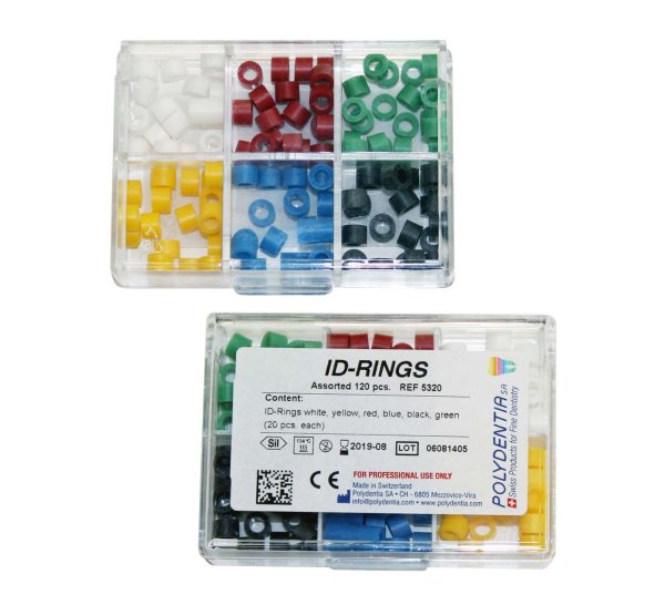 ID Ringe 120 Stück sortiert (weiß, rot, grün, blau, gelb, schwarz)