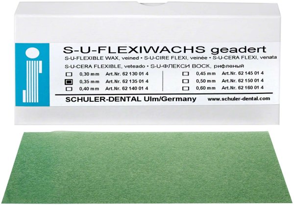 S-U-Flexiwachs 15 Stück geadert, Stärke 0,35 mm