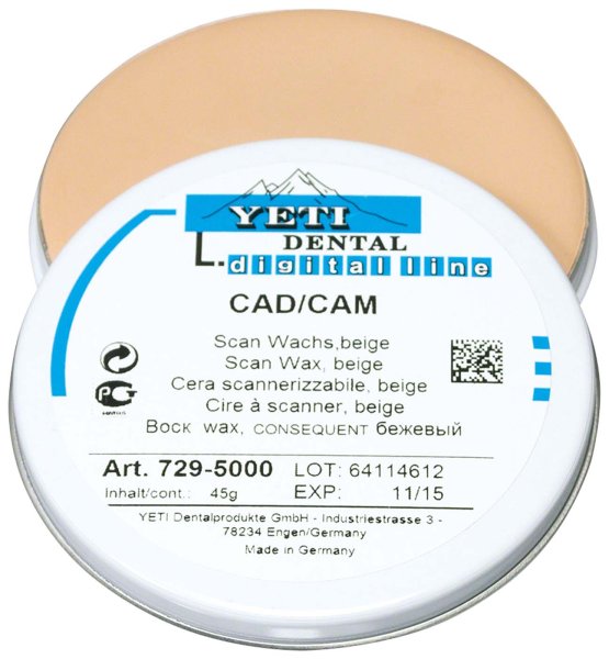 CAD/CAM Scan Wachs 45 g Wachs beige