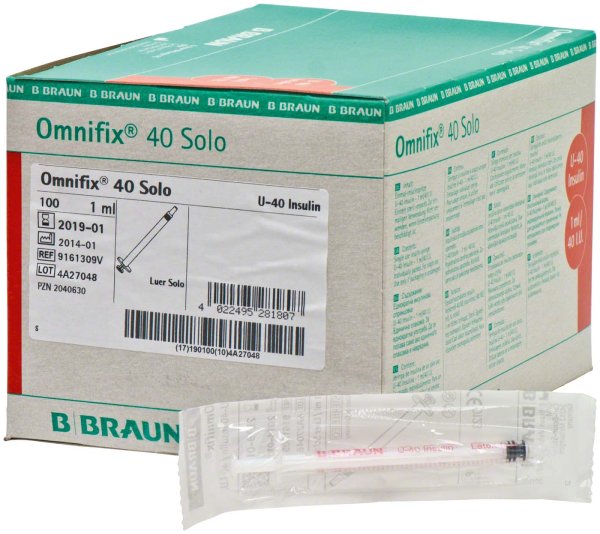 Omnifix® 40 Solo 100 Stück 1 ml, ohne Kanüle