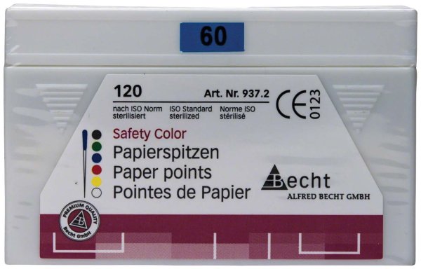 Papierspitzen Safety Color 120 Stück ISO 060