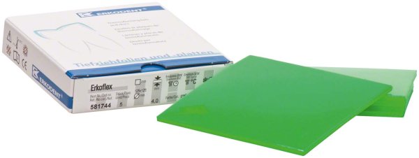 Erkoflex-color 5 Stück Ø 125 mm, Stärke 4 mm, grellgrün