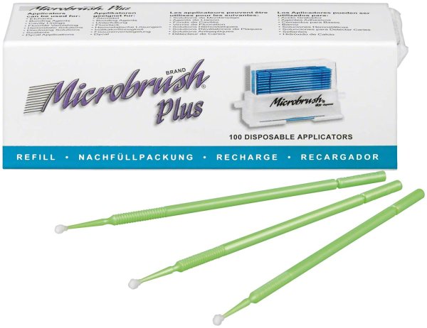 Microbrush® Applikatoren Plus Serie 100 Stück grün, regulär 2 mm