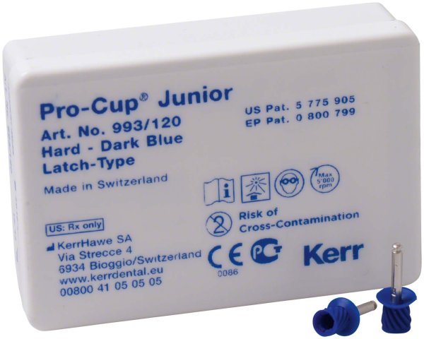 Pro-Cup Junior 120 Stück dunkelblau hart, Latch-Type