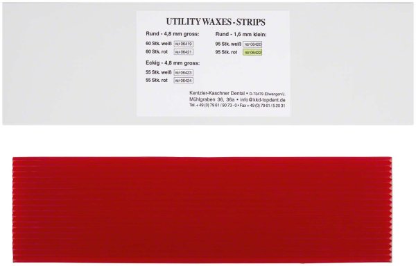 KKD® Utility Wax Strips 95 Strips rot, 1,6 mm