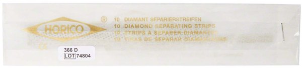 Diamant-Separierstreifen 10 Stück gelocht, Stärke 0,20 mm, 6 mm breit, 120 mm lang