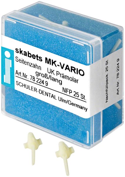 skabets MK-VARIO **Nachfüllpackung** 25 Stück Unterkiefer Prämolar groß lang