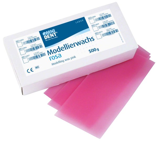 Modellierwachs rosa 500 g mittel, 1,25 mm