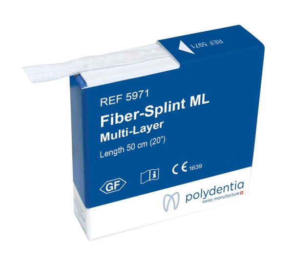 Fiber-Splint™ 50 cm x 4 mm Fiber-Splint ML, 5 Befestigungsclips