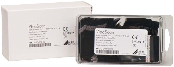 VistaScan Lichtschutzhüllen Plus 300 Stück schwarz, Size 2 (3 x 4 cm)