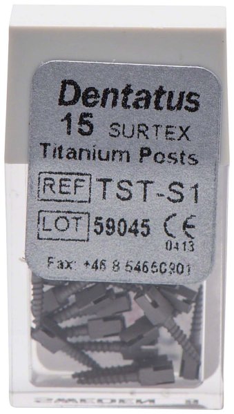 Classic Surtex Titan Wurzelstifte 15 Stück 7,8 mm, Ø 1,05 mm, Größe 1