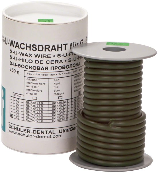 S-U-WACHSDRAHT 250 g grün, Ø 6 mm, mittel hart