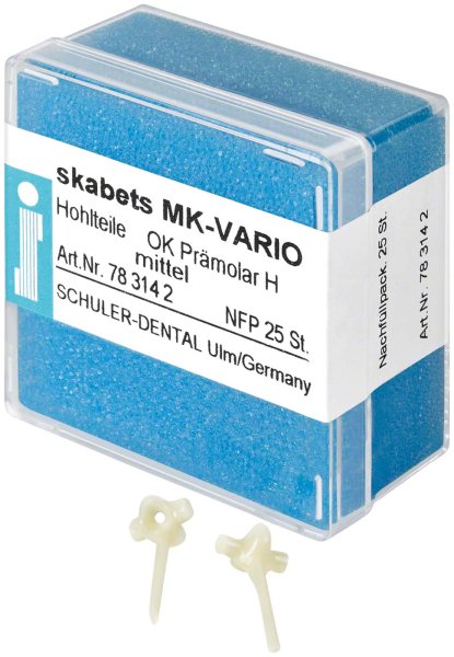 skabets MK-VARIO **Nachfüllpackung** 25 Stück Oberkiefer Prämolar H mittel