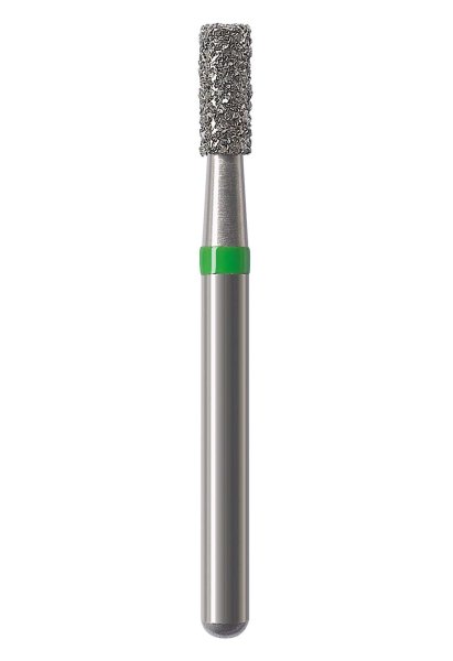 Diamanten 835 5 Stück grün grob, FG, Figur 107 Zylinder flach, 4 mm, ISO 016