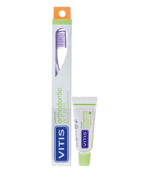 VITIS® orthodontic access Zahnbürste Box 1 Zahnbürste, 15 ml Zahnpasta