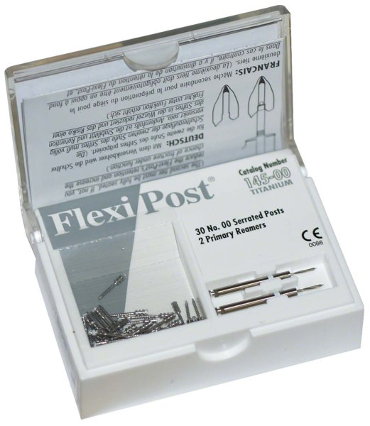 Flexi-Post® **ECO Nachfüllpackung** 30 Wurzelstifte Größe 00 (weiß), 1 Vorbohrer, 1 Fräse
