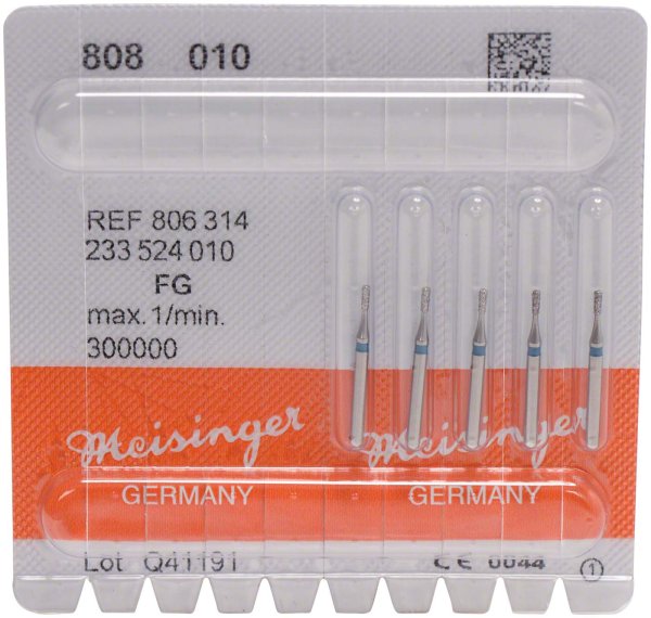 Diamanten 808 5 Stück blau mittel, FG, Figur 233 Birne, 2,7 mm, ISO 010