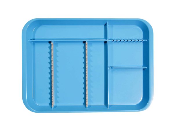 B-Lok Tray Tray 34 x 24,5 x 2,2 cm, mit Einteilung neonblau