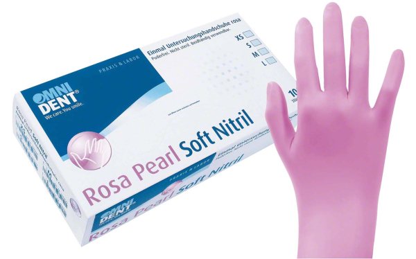 Rosa Pearl Soft Nitril 100 Stück puderfrei, L