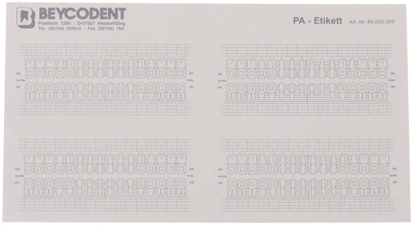 PA-Etikett 200 Etiketten 105 x 50,8 mm