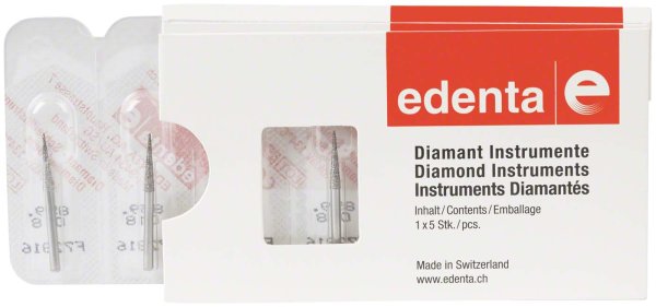 Diamanten 859 5 Stück Standard, FG, Figur 166 Konus Spitze, 10 mm, ISO 018