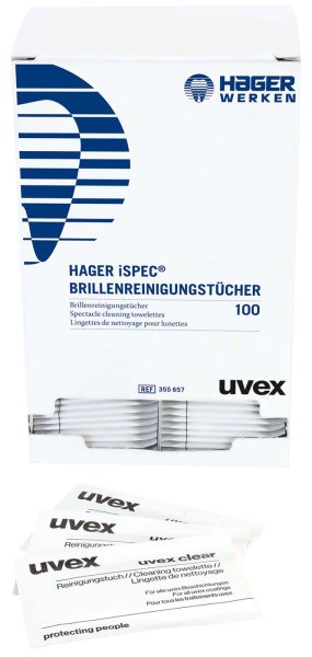 Hager iSpec® Brillenreinigungstücher 100 Stück