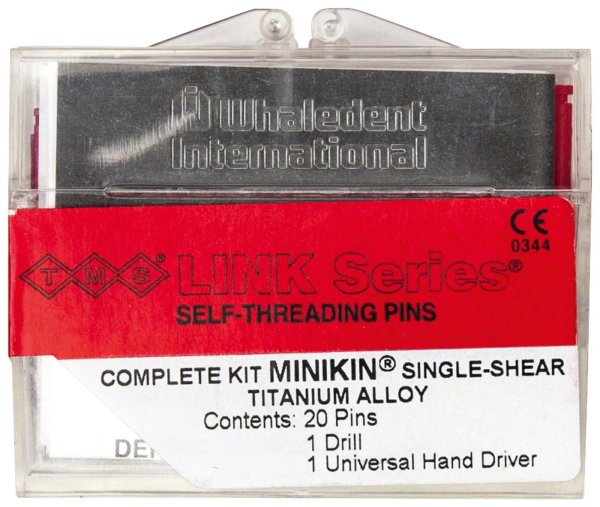 TMS® LINK 20 Titan-Einzelstifte, Bohrer K-91, Handschraubschlüssel, Minikin rot L811
