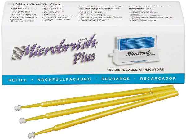 Microbrush® Applikatoren Plus Serie 100 Stück gelb, fein 1,5 mm