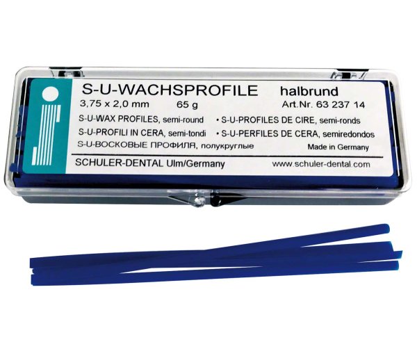 S-U-Wachsprofile 65 g Wachsprofile halbrund, 3,75 x 2,0 mm