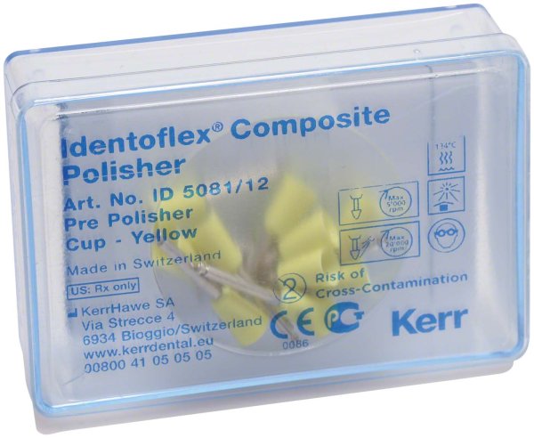 Identoflex™ Composite 12 Stück gelb, RA, Figur Kelch, 10 mm, Ø 7 mm