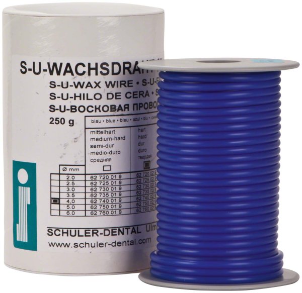 S-U-WACHSDRAHT 250 g blau, Ø 4 mm, hart