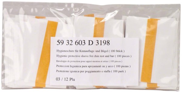 Hygieneschutzhüllen 100 Stück für ORTHOPHOS Kinnauflage mit Klebefolie