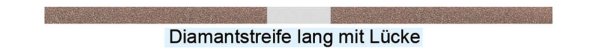 Diamant-Separierstreifen 10 Stück 354L mit Lücke, 4 mm, Stärke 0,17 mm, 150 mm lang
