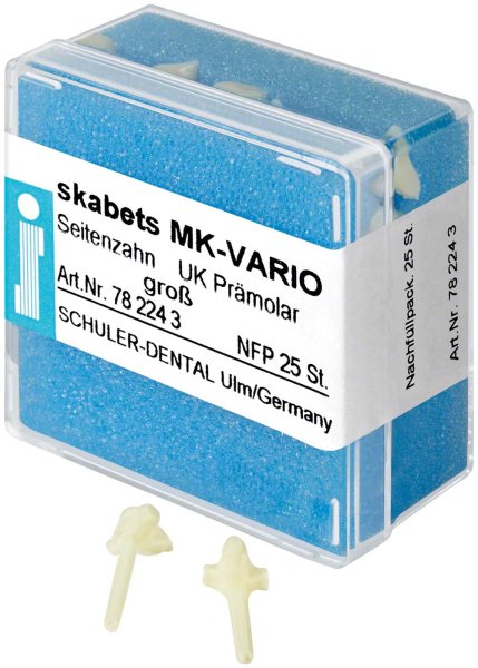 skabets MK-VARIO **Nachfüllpackung** 25 Stück Unterkiefer Prämolar groß