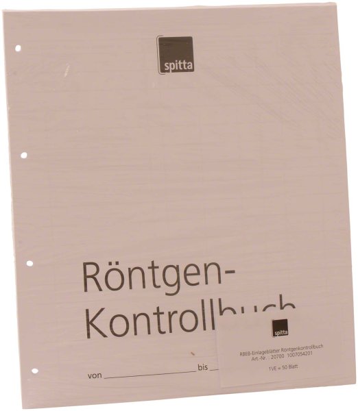 Einlageblatt 50 Stück Röntgen-Kontrollbuch