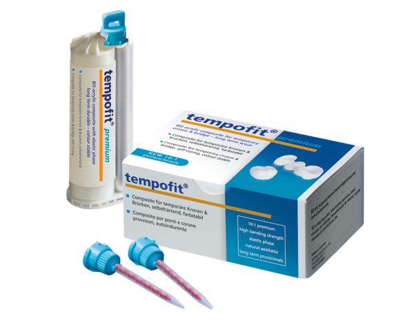 tempofit® premium 50 ml Doppelkartusche A3,5, 10 Mischkanülen blau