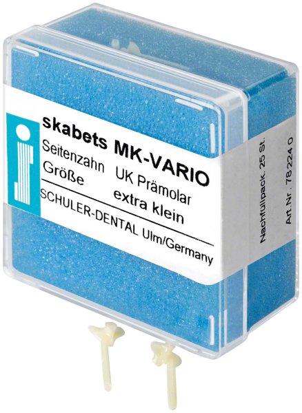 skabets MK-VARIO **Nachfüllpackung** 25 Stück Unterkiefer Prämolar EXTRA klein