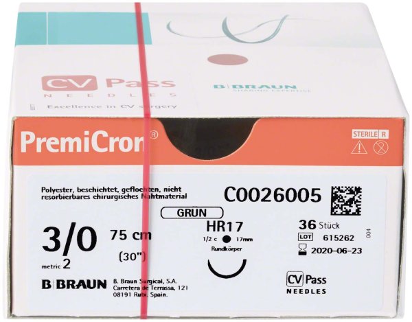 PremiCron® 36 Stück grün HR17, 75 cm, USP3/0