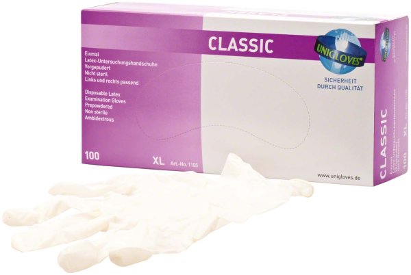 CLASSIC® 100 Stück gepudert, naturlatex, XL