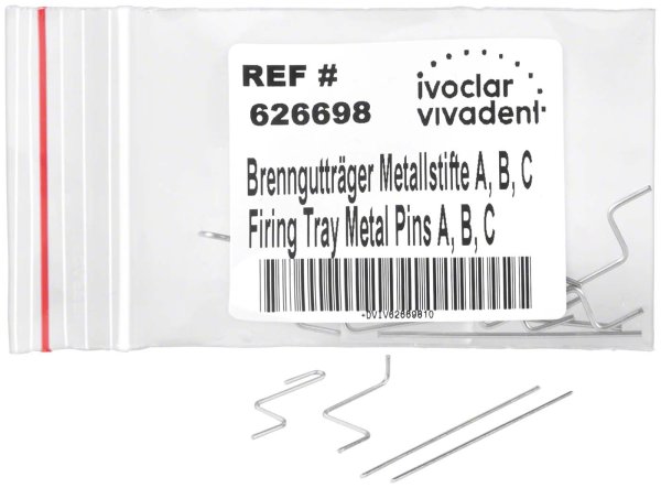 Brenngutträger Metallstifte 3 Stück (A, B, C)