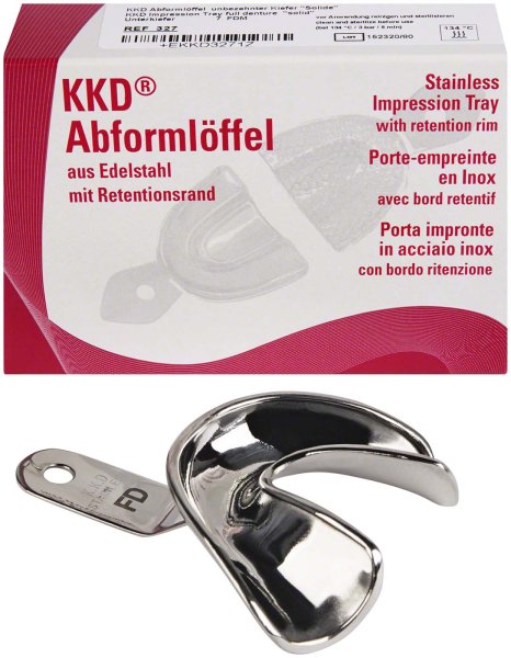 KKD® Abformlöffel unbezahnt UK-7 FDM, voll