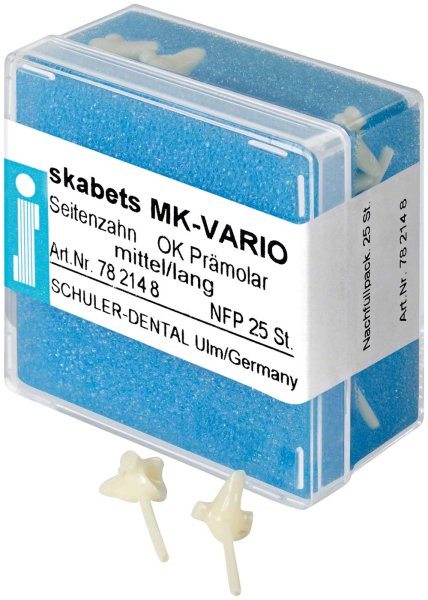 skabets MK-VARIO **Nachfüllpackung** 25 Stück Oberkiefer Prämolar mittel lang