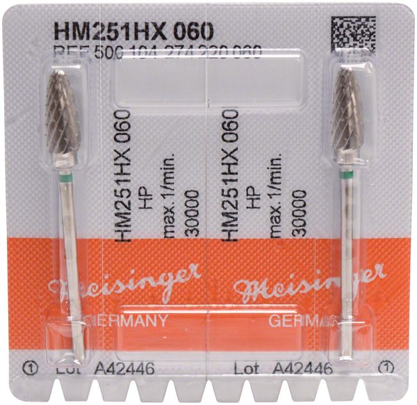 HM-Fräser HX 2 Stück kreuzverzahnt, grün grob, HP, Figur 274, 14,5 mm, ISO 060