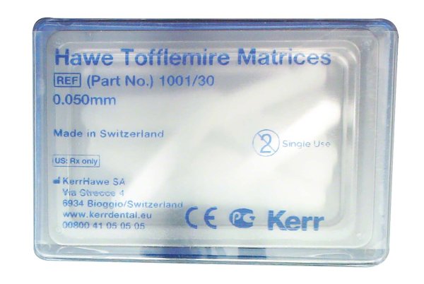 Matrizen nach Tofflemire 30 Stück Stärke 0,05 mm, Nr. 1001/30