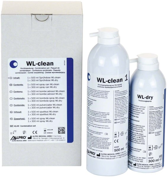 WL-clean **Einführungsset** 500 ml Sprühdose WL-clean, 300 ml Sprühdose WL-dry