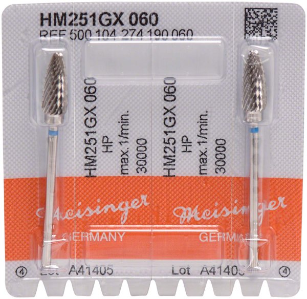 HM-Fräser GX 2 Stück kreuzverzahnt, blau standard, HP, Figur 274, ISO 060