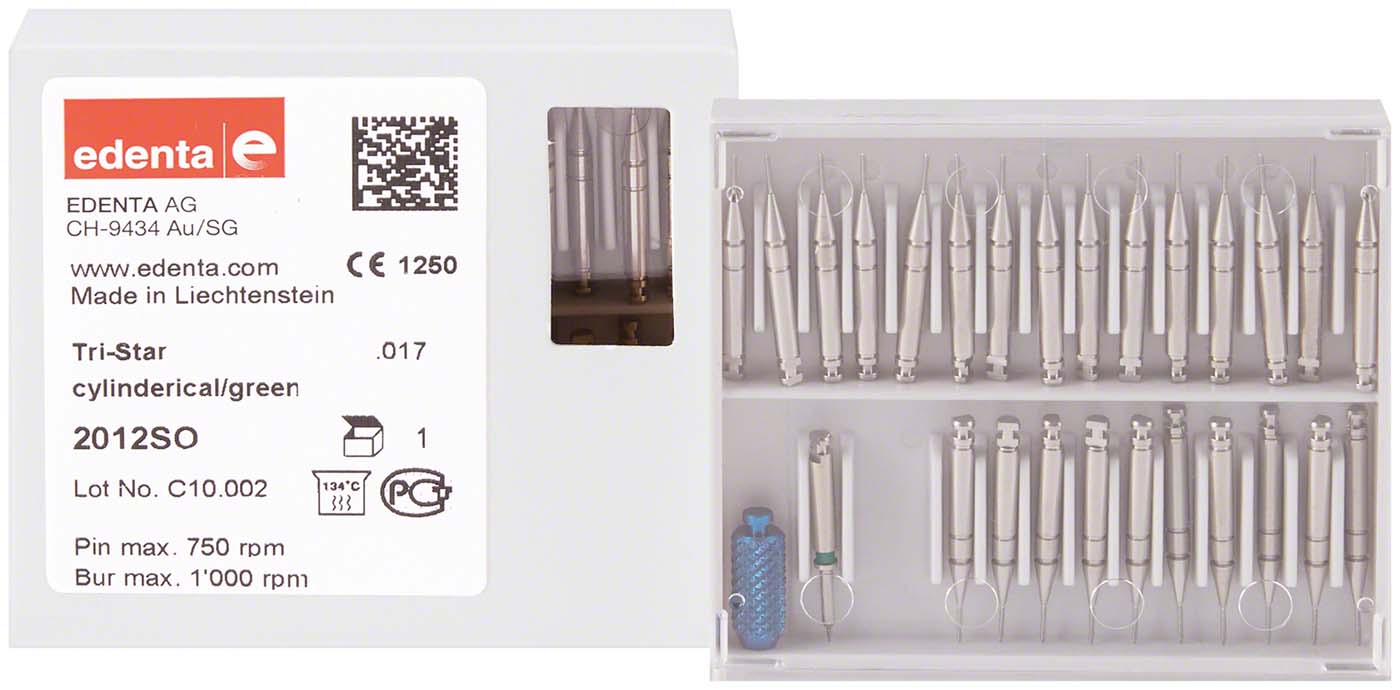 Stift Pin Tooth TRI-STAR 100 montierte Stifte .017