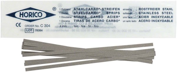 Stahlcarbo® Streifen 12 Stück rot, einseitig, 4 mm breit, Stärke 0,09 mm