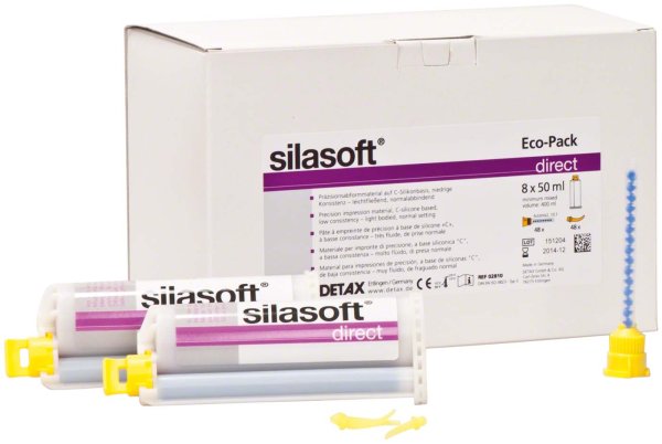 silasoft® direct **Eco-Packung** 8 x 50 ml Doppelkartusche 10:1