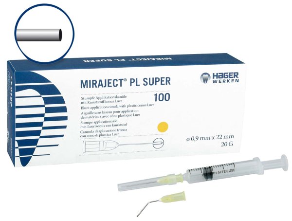 MIRAJECT® PL SUPER 100 Stück Ø 0,9 x 22 mm